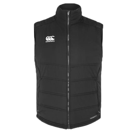 A Canterbury Core Gilet with a white logo on it.