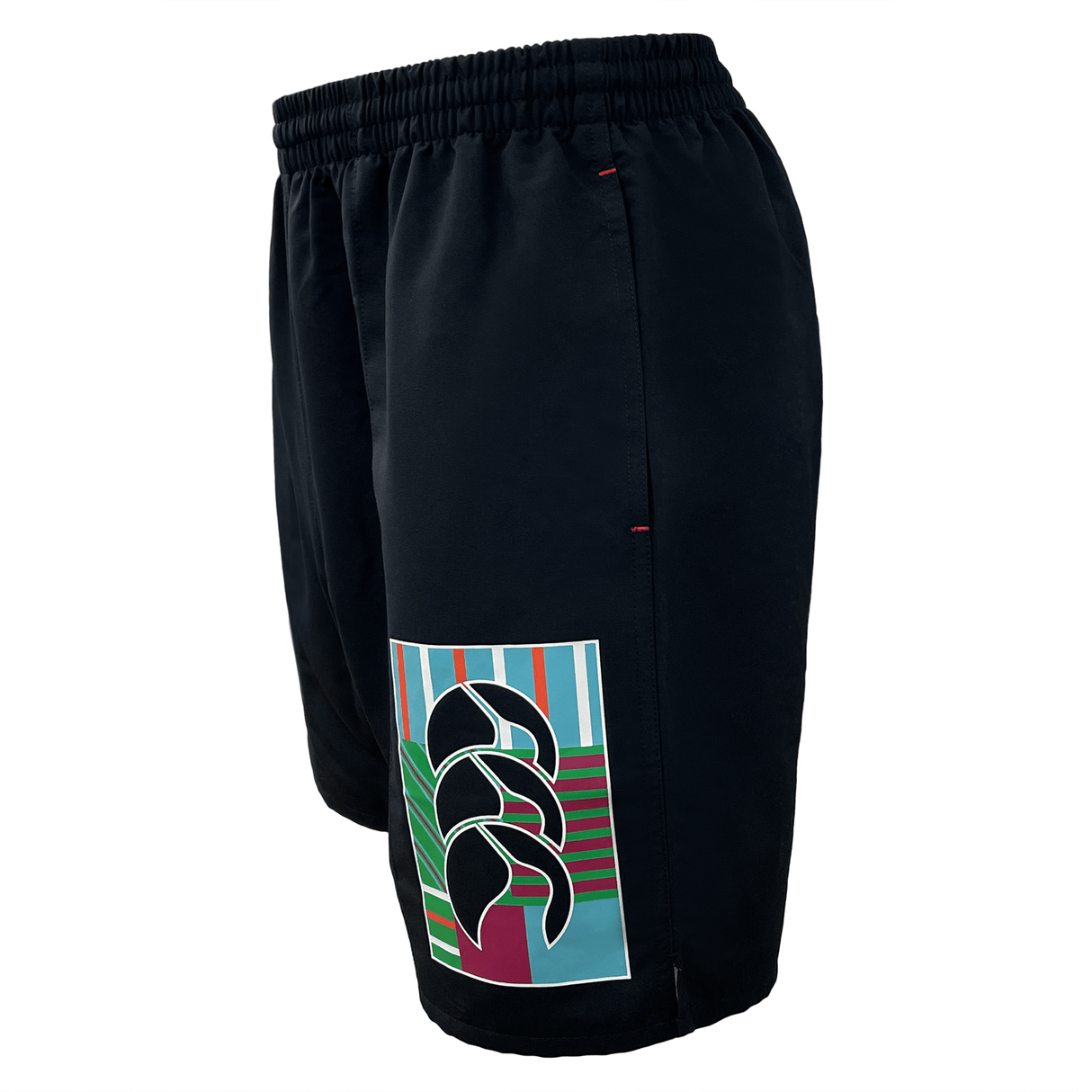 A Canterbury Uglies Tactic Short from the Canterbury Uglies range with a colorful design on it.