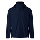 Canterbury Elite Storm Jacket with a hood in navy blue Vaposhield on a plain white background.