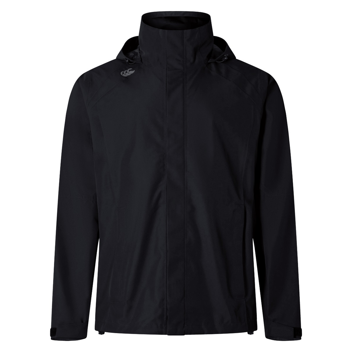 Canterbury Elite Storm Jacket with a high collar and zipped front, displayed against a white background.