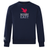 The Rugby East Conference Club Crew Sweatshirt by WRS Canterbury is a navy blue sweatshirt adorned with "Rugby East" and a red eagle design on the front. Made from ultra-soft fabric, it features an embroidered CCC logo on the sleeve for added style and comfort.