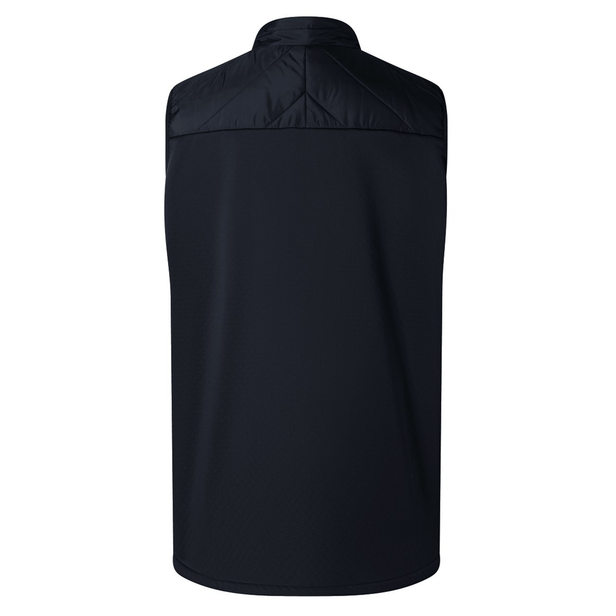 Back view of a Canterbury Elite Microlite Gilet with a high collar, displayed on a mannequin with a white background.