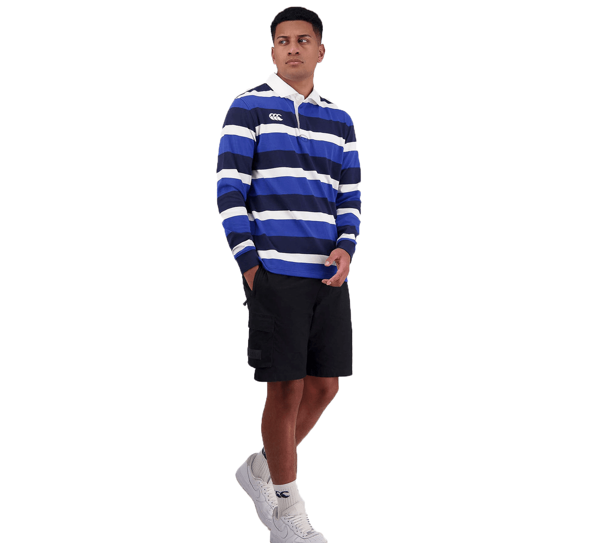 Canterbury Fundamentals Striped Long Sleeve Rugby Jersey / World Rugby Shop