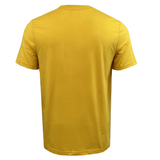 A plain yellow Canterbury Radial CCC Logo T-Shirt is shown from the back, featuring the iconic Radial CCC Logo just below the collar.