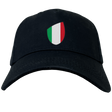 Just In: EMB Canterbury's Italy Shield Flex Drill Cap, featuring an emblem with Italy's red, white, and green vertical tricolor shield.