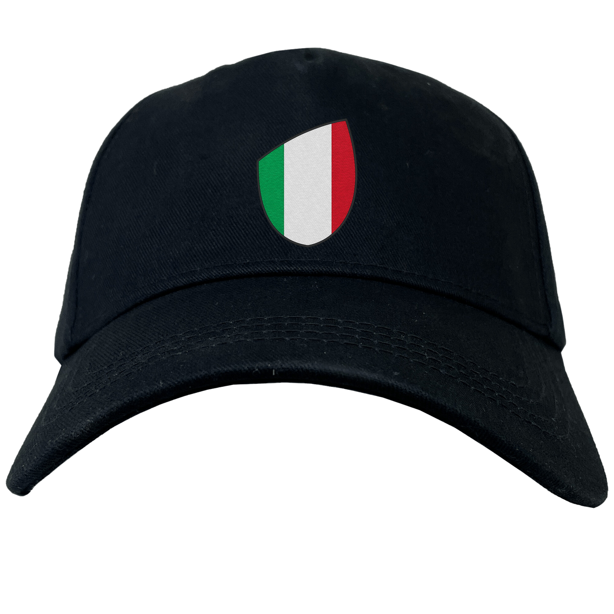 Just In: EMB Canterbury's Italy Shield Flex Drill Cap, featuring an emblem with Italy's red, white, and green vertical tricolor shield.