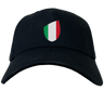 Just In: EMB Canterbury's Italy Shield Flex Drill Cap, featuring an emblem with Italy's red, white, and green vertical tricolor shield.