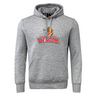 The Raleigh Venom Club Hoodie by WRS Canterbury is a gray sweatshirt fleece hoodie with a front pocket, decorated with a cartoon chili pepper and "Chili & Cherry Venom" text. Perfect for rugby or everyday wear.