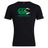 The WRS Canterbury South Africa CCC Flag Club T-Shirt features a black cotton blend design with the iconic green logo and South African flag, elegantly highlighted by the "canterbury" text beneath.