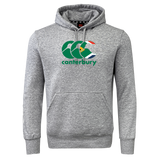 Gray Canterbury South Africa CCC Flag Club Hoodie by WRS Canterbury, showcasing a large front pocket and the iconic CCC logo on the chest.