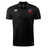 Black Dry Polo shirt featuring a small EMB Canterbury logo on the right chest and a red and blue Samoa Shield Club logo on the left chest.