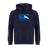 The Canterbury Scotland CCC Flag Club Hoodie by WRS Canterbury is a navy blue piece made from premium sweatshirt fleece. It showcases the iconic "Canterbury" logo in blue and white on the chest, complemented by a chic white stripe on the left sleeve.