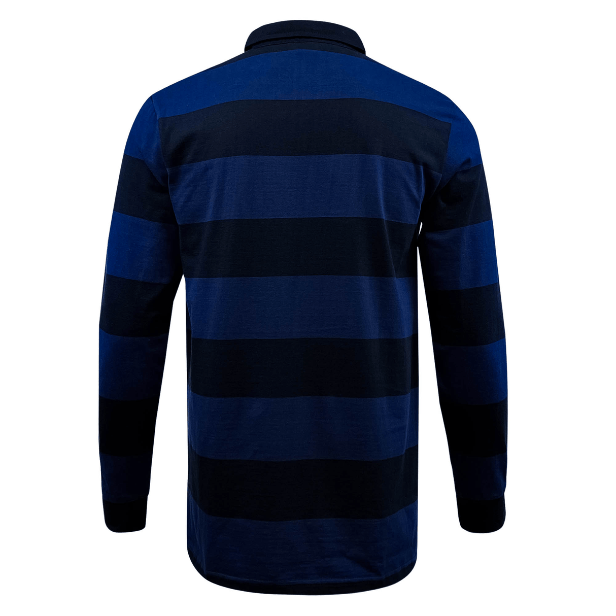 The back view of a USA Rugby Blue Hooped Classic Jersey 23/24 by SDS.