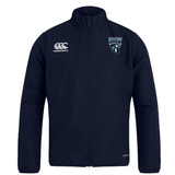 Scottsdale Rugby Club Track Jacket by EMB Canterbury with a zip front, featuring the EMB Canterbury logo on the left chest and a "Southern Rugby" emblem on the right, crafted in lightweight polyester.