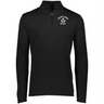 A black men's Nations of Rugby Scotland Rugby 1/4 Zip Pullover with a white EMB Augusta logo. This 1/4 Zip Pullover is also wicking, keeping you cool and dry during any activity.