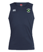 The Clover Blue Eagles Club Dry Singlet by WRS Canterbury is a navy rugby training shirt featuring the "Clover Rugby" logo on the front and Canterbury brand logos on the chest, ideal for representing the Clover Blue Eagles Club.