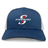 The official Stormers Text Logo Retro Trucker Cap by EMB Alpha Broder, featuring a navy and white design.