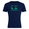 Navy blue Canterbury CCC Tartan Club Plain T-Shirt by WRS Canterbury, featuring a large "CCC" logo and "Canterbury" in teal on the front, celebrating rugby pride.