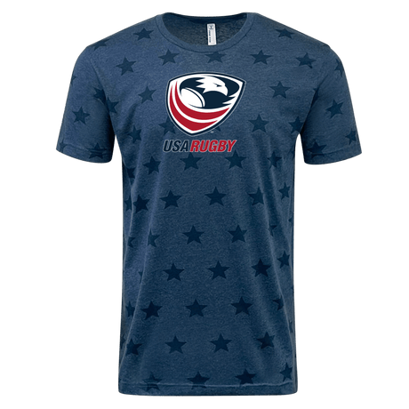 A navy USA Rugby Five-Star Logo Tee by WRS LAT.