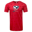 A red WRS LAT USA Rugby Five-Star Logo Tee.