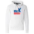 Show your team spirit with this USA Rugby Throwback Hockey Hoodie from WRS Alpha Broder.