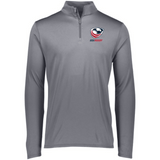 The men's gray USA Rugby 1/4 Zip Pullover, ideal for EMB Augusta, is made with wicking technology to keep you dry and comfortable during your active pursuits.