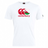 The Canterbury Wales CCC Flag Club T-Shirt, by WRS Canterbury, is crafted from a white cotton blend and highlights the Canterbury Kiwi logo and a striking red dragon design.