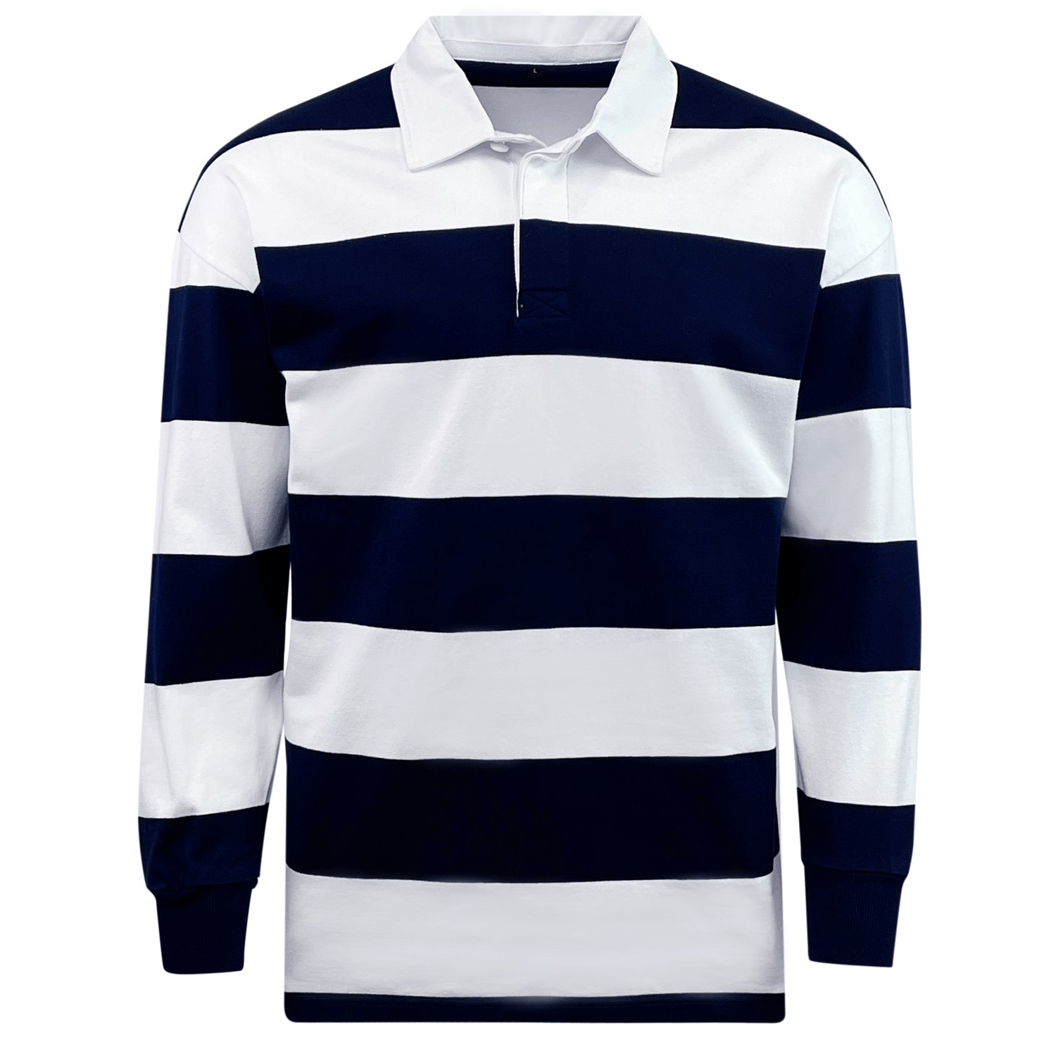 Adidas originals authentic three stripe rugby top in navy online