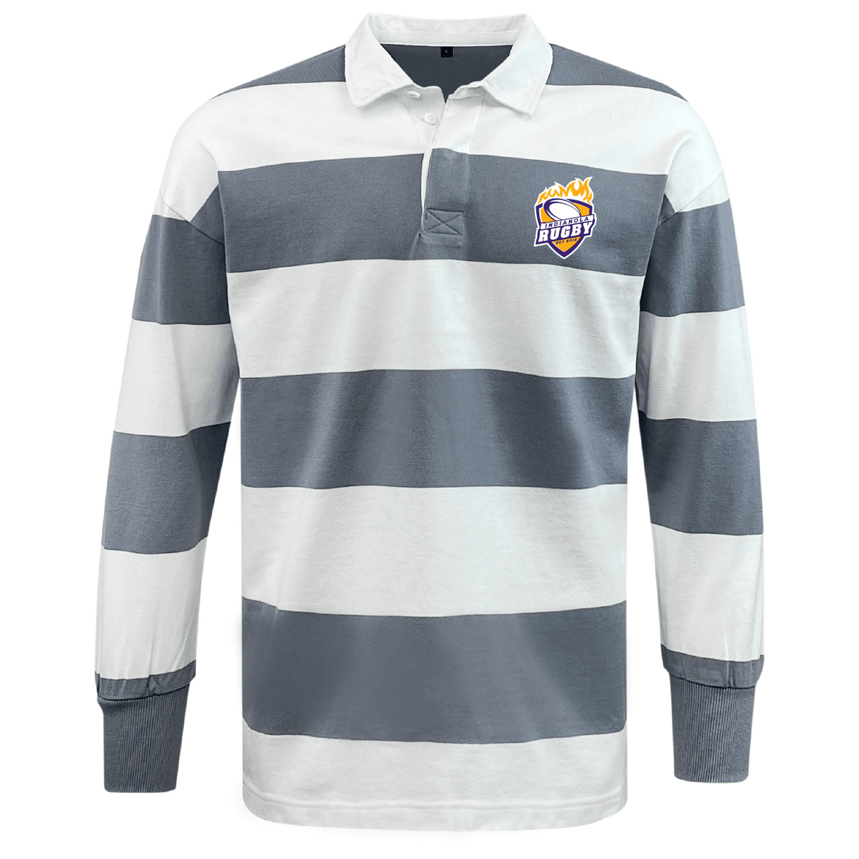 Indianola Rugby Classic Long Sleeve Hooped Rugby Jersey