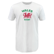 Nations of Rugby Wales rugby Supersoft Tee - white by WRS LAT.