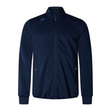 Navy blue Canterbury Elite Windstopper Jacket with a full zipper and stand-up collar, featuring blue zipper pockets and logo on the left chest.