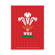 The PF LIC Wales Rugby 'Logo' Poster on a red background.