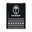 A PF LIC Fiji Rugby Fashion Poster displaying the words "Fiji Rugby" for rugby enthusiasts.