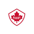 PF LIC Rugby Canada Stickers featuring the Canadian Rugby Union logo on a white background, made from high-opacity adhesive vinyl.