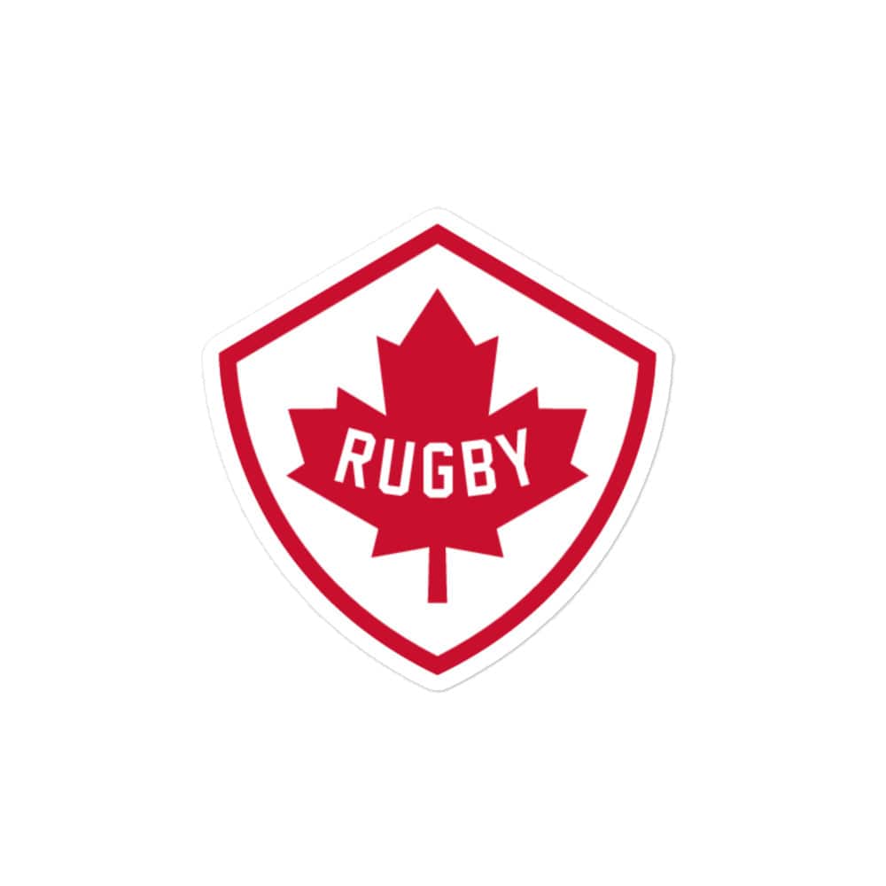 PF LIC Rugby Canada Stickers featuring the Canadian Rugby Union logo on a white background, made from high-opacity adhesive vinyl.