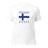 Discover the lightweight comfort of the PF LIC Finland Rugby Cotton T-Shirt. This white tee features a blue Finnish cross with "Finland Rugby" stylishly printed.