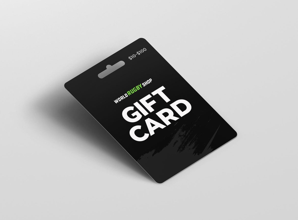 A World Rugby Shop Gift Card from the World Rugby Shop brand on a white background, ready to redeem.