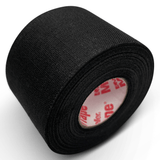 Black roll of athletic stretch tape.