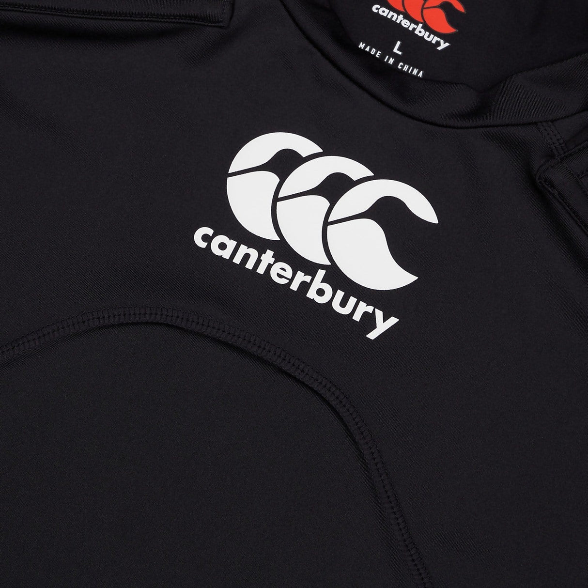 detail photo Canterbury Rugby Adult Protection Vest Black, White & Silver