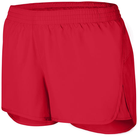 Augusta Sportswear Women's Wayfarer Gym Shorts with mesh detailing.