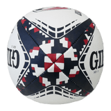 A white and red USA Rugby G-TR4000 Digi Camo Ball by Gilbert with the word gilga on it.