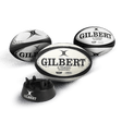 Gilbert Red G-TR4000 Training Rugby Ball Size 5 Set of 3 + Kicking Tee