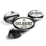 Gilbert Red G-TR4000 Training Rugby Ball Size 5 Set of 3 + Kicking Tee