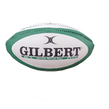 An Ireland Mini Replica Ball by Gilbert with the word Gilbert on it.