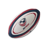 Show your Eagles support with the USA Rugby Replica Mini Ball by Gilbert, featuring a USA Rugby logo and a striking white, blue, and red design.