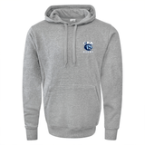 A CBA Rugby 60/40 Fleece Pullover Hoodie with a blue and white logo.