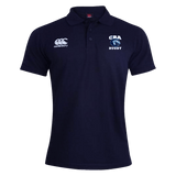 CBA Rugby Canterbury Waimak Rugby Polo with a rugby team on it.