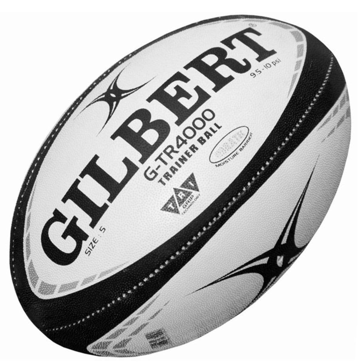 G-TR4000 Rugby Training Ball Black & WhiteGilbert Black G-TR4000 Training Rugby Ball Size 5