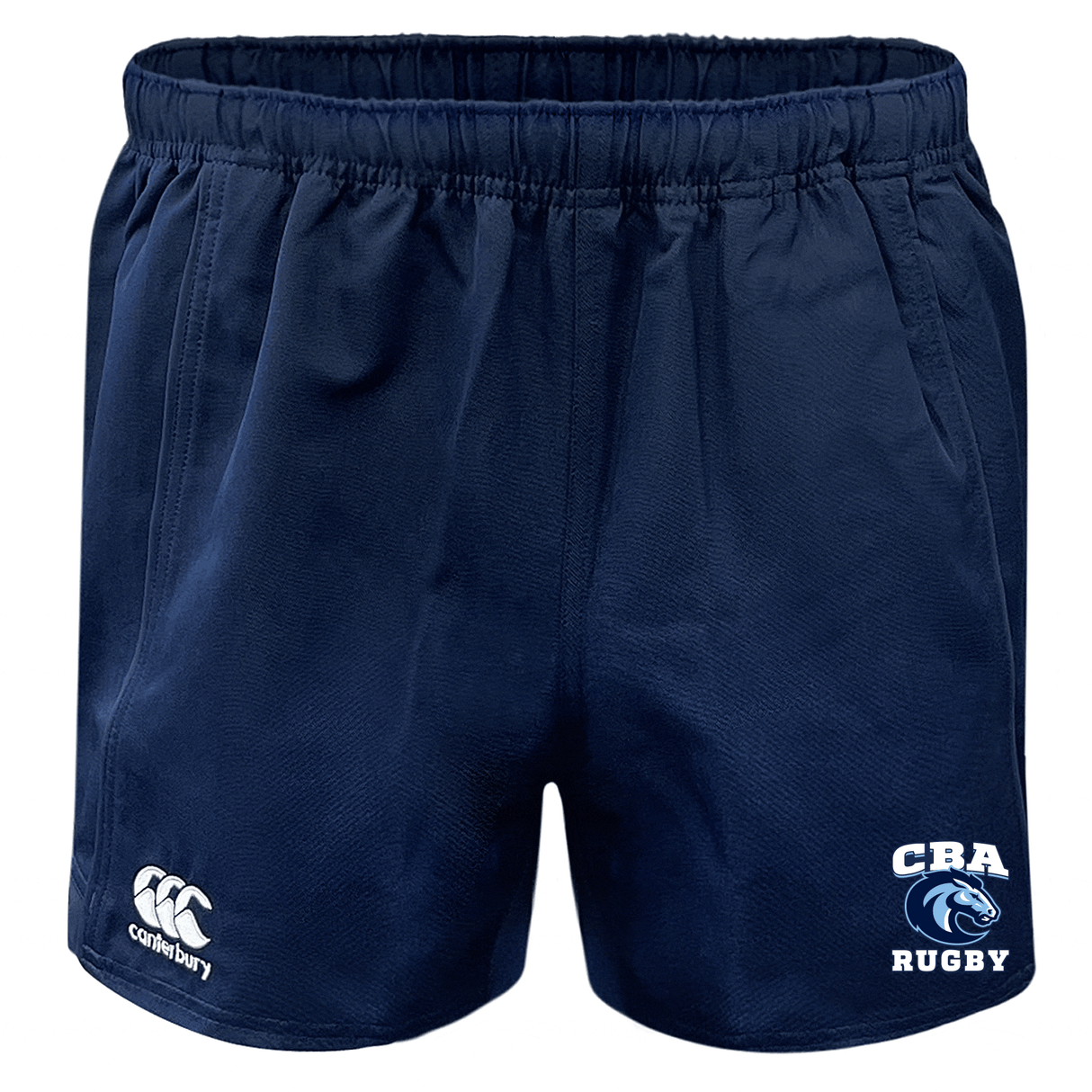 CBA Rugby Canterbury Advantage Rugby Shorts with a white logo on the side.