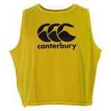 Yellow Side of Flag Rugby Bib With Black Canterbury Logo